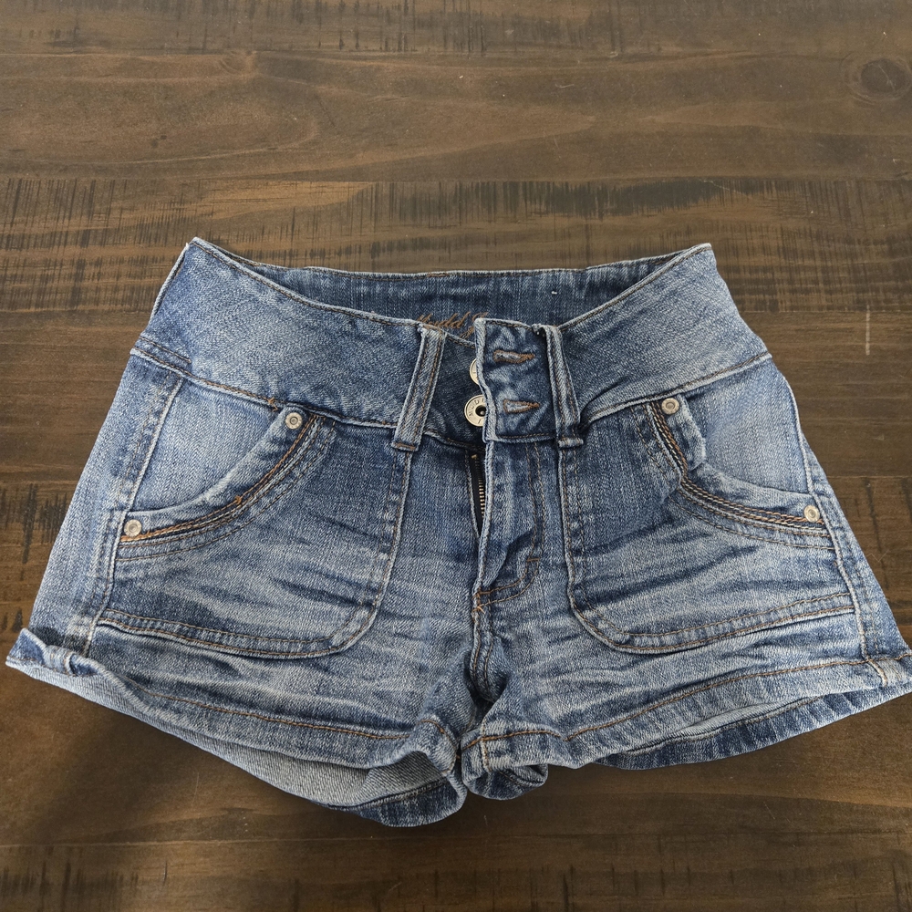 Mudd Light Blue Jean Shorts for Women